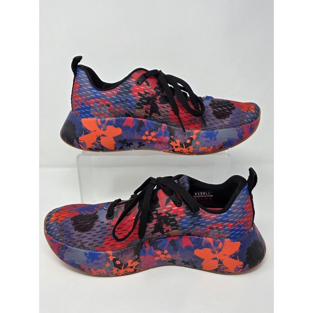 Nobull Trainer Size Men's 9.5 / Womens 11 Gym Shoes Black Pink Spring Floral - Picture 2 of 7